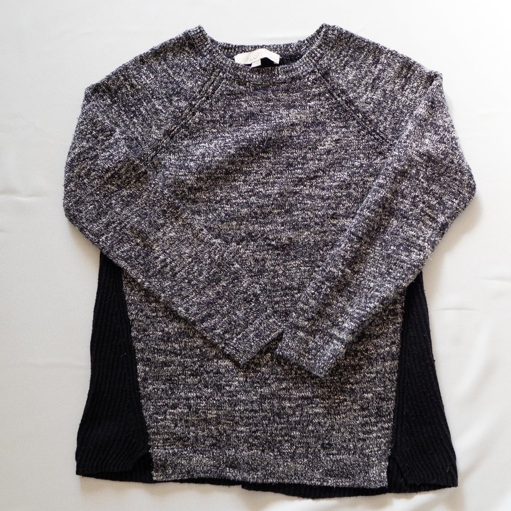 Ann‎ Taylor LOFT Blocked Mixed Stitch Tunic Sweater